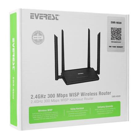 Everest EWR-N500 300Mbps WISP Repeater+Access Point+Bridge Kablosuz Router