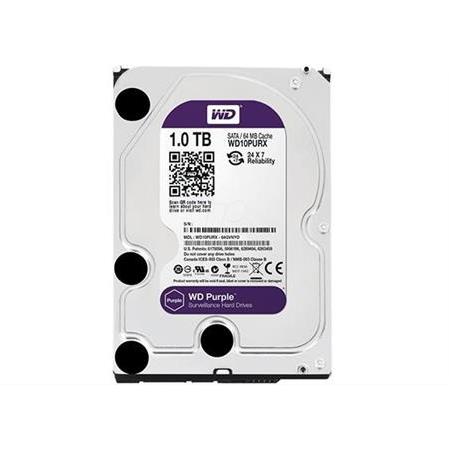 Western Digital 3.5" 1 TB Purple WD10PURX SATA 3.0 5400 RPM Hard Disk İthalatçı Garantili