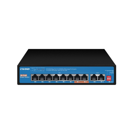 SWITCH EWIND EW-S1810GU-AP 8*FE PoE+ 2*GE Gigabit Uplink PoE 120W